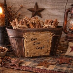 Live Love Laugh Rustic Metal Planter